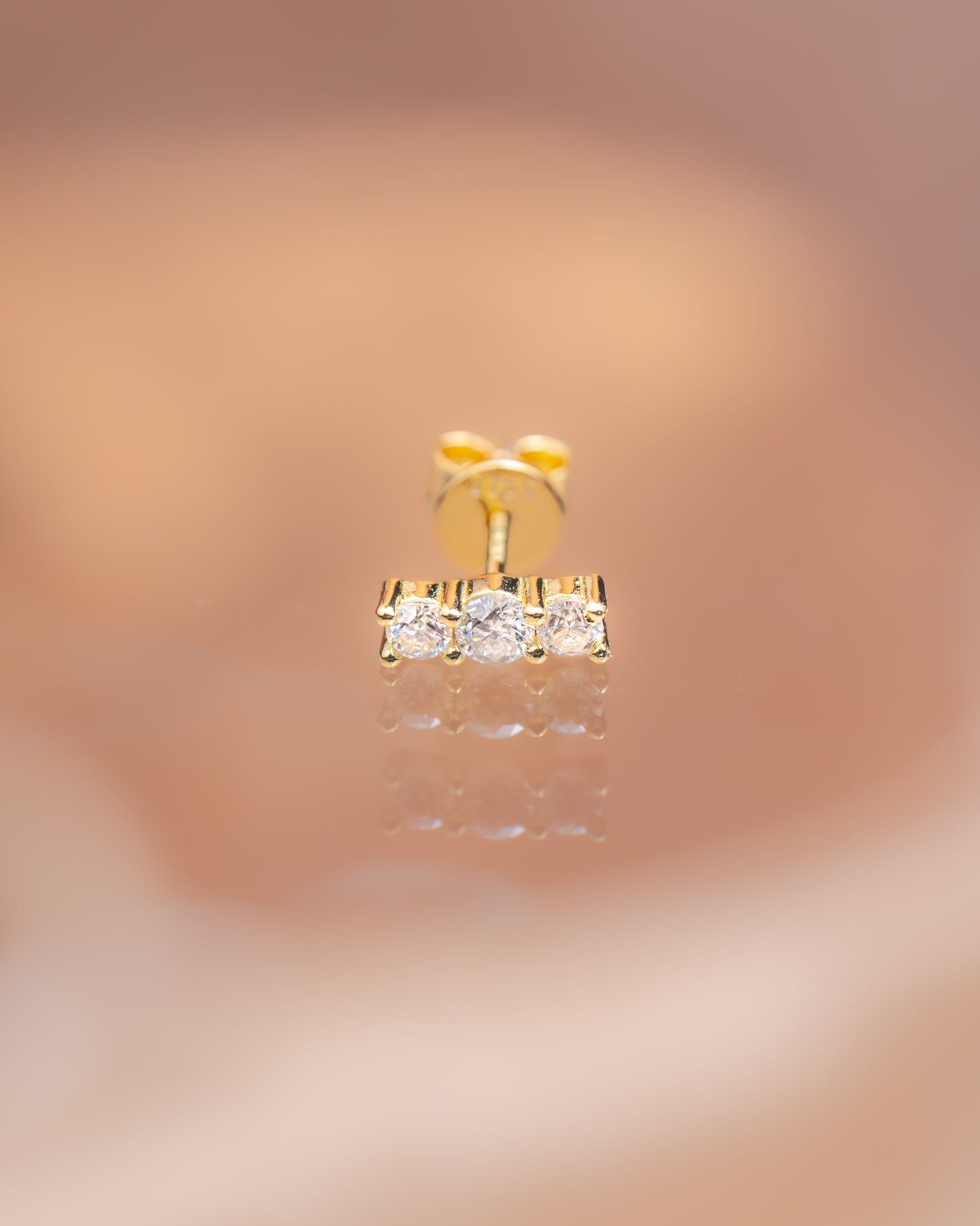 PENDIENTES PLATA LEY 925 GOLD18K MOISSANITAS 1.30CTW