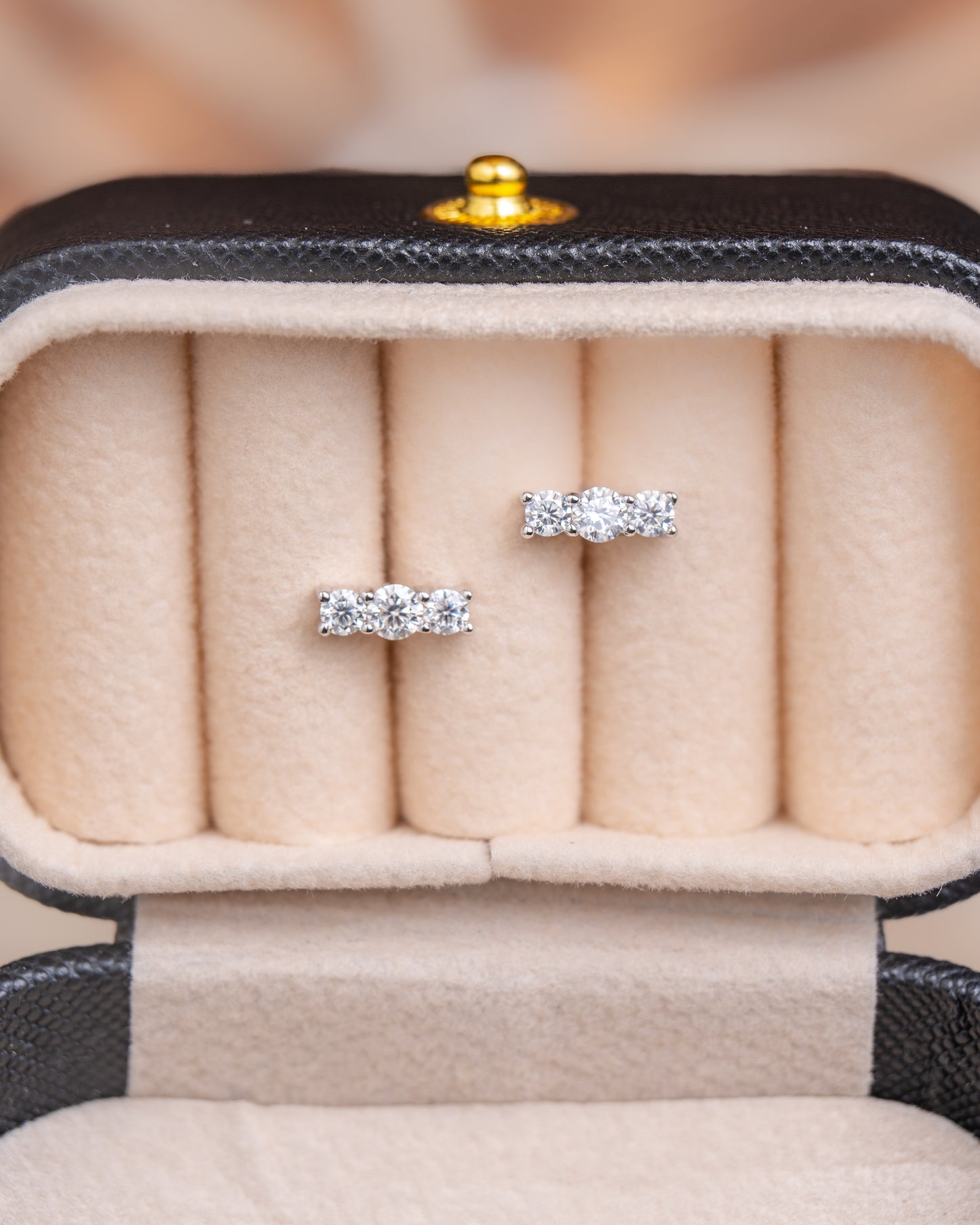 PENDIENTES PLATA LEY 925 MOISSANITAS 1.30CTW