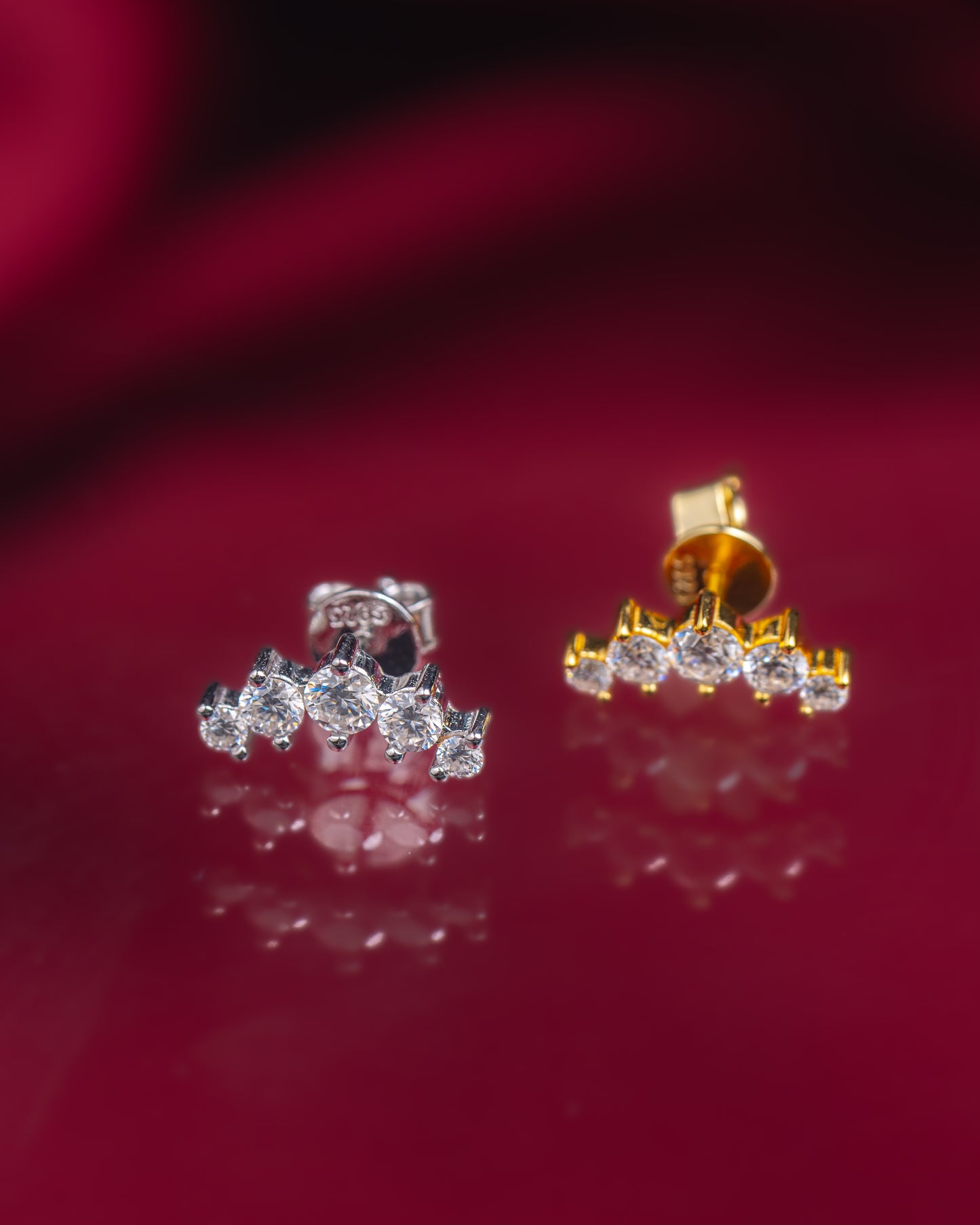 PENDIENTES PLATA LEY 925 CLUSTER MOISSANITAS