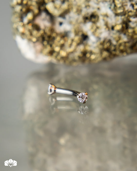 BANANA TITANIO 8MM SWAROVSKI BLANCO