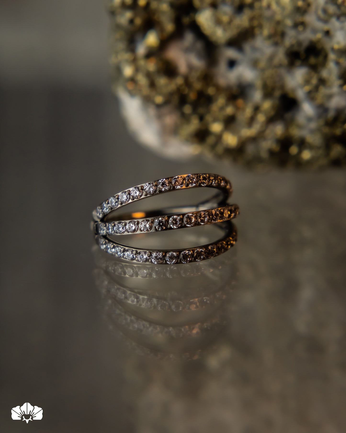 CLICKER TITANIO TRIPLE ARO SWAROVSKI