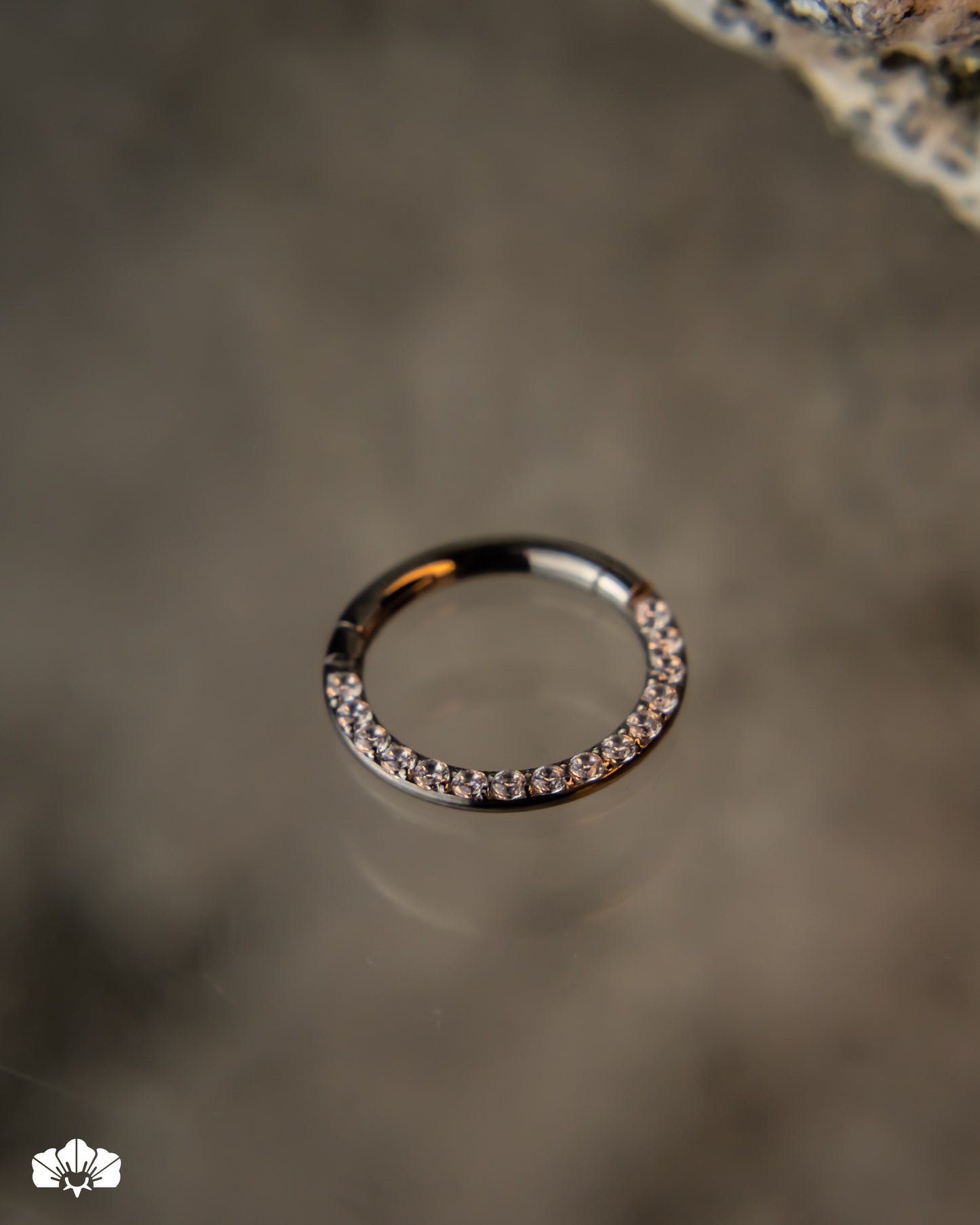 CLICKER EN TITANIO CON CRISTALES MINI SWAROVSKI