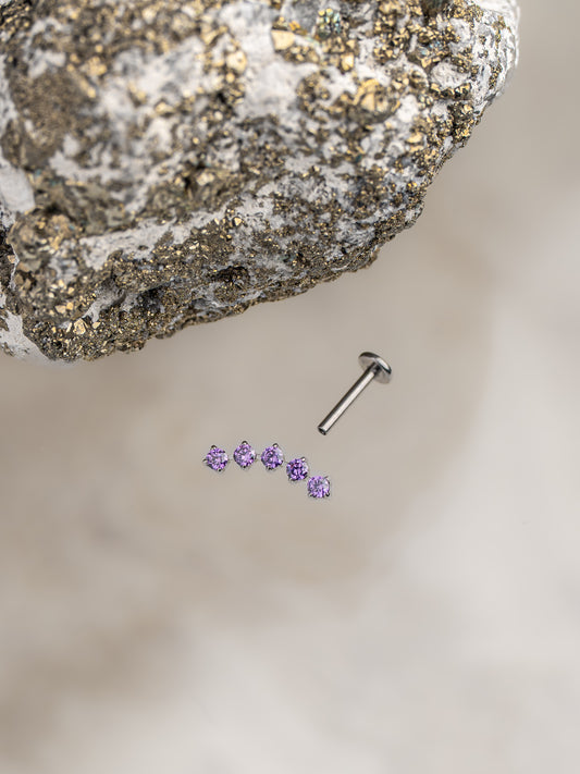 CLUSTER 5 MINI SWAROVSKI VIOLETA PRONGSET TITANIO