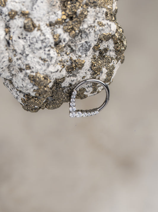 CLICKER 10MM GOTA SWAROVSKI BLANCO GRANDE DEFRENTE TITANIO