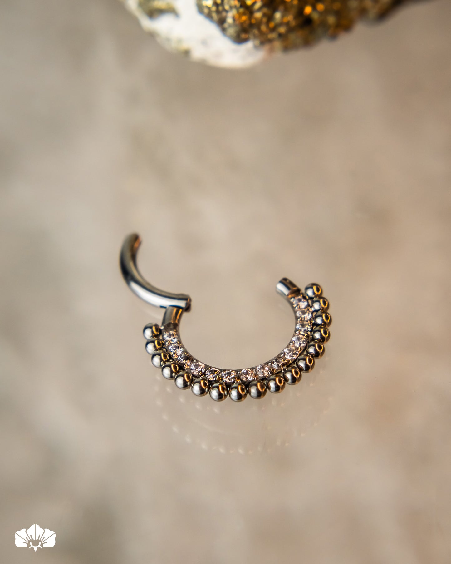 CLICKER TITANIO 10MM MINI SWAROVSKI