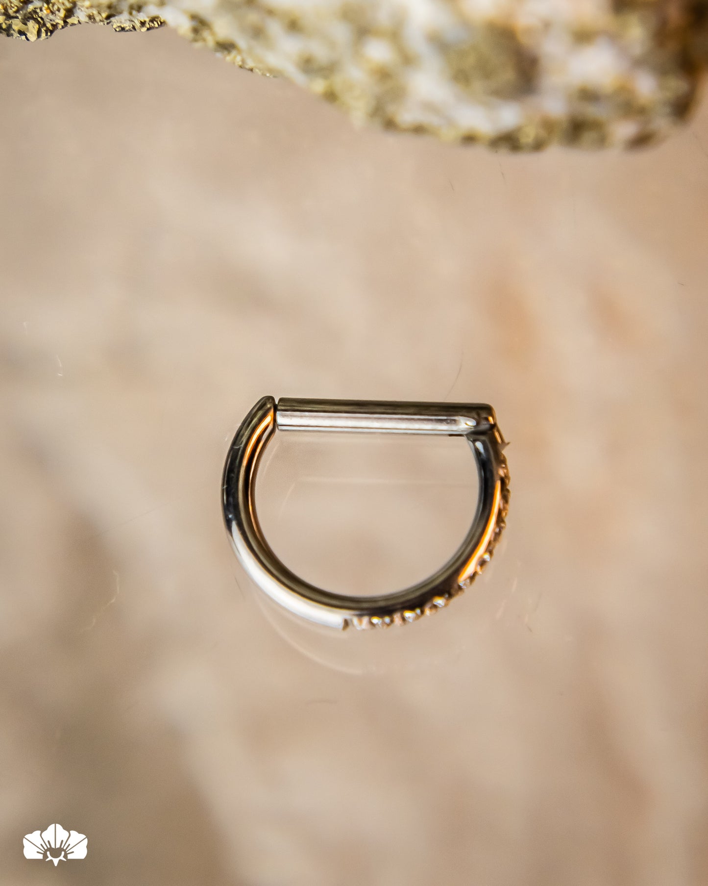 CLICKER D-RING DE 8MM CON MINI SWAROSVKI