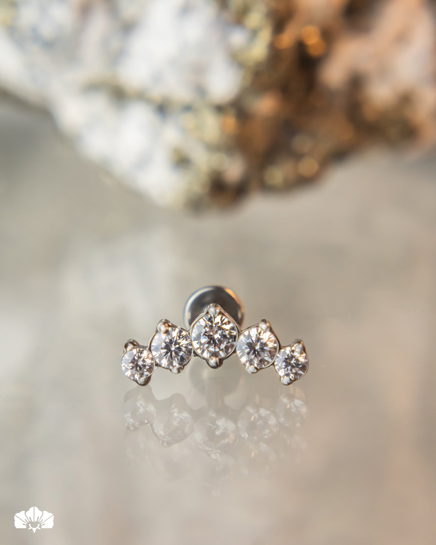 CLÚSTER TITANIO SWAROVSKI ENGASTE PRONG SET